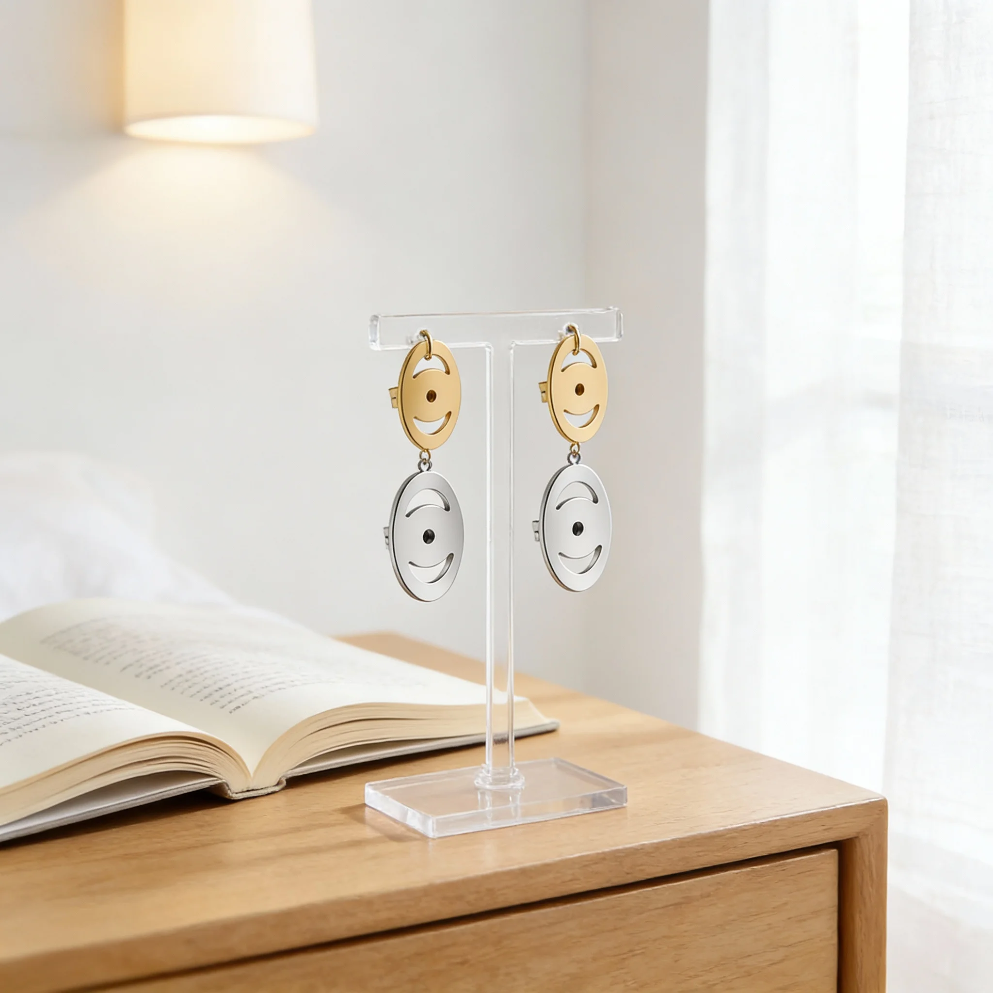 

2Pairs Anti-Drop Earring Backs Locking Heavy Earring Support Backs for Pierced Studs Hoops Droopy Ear Safety Back Replacements