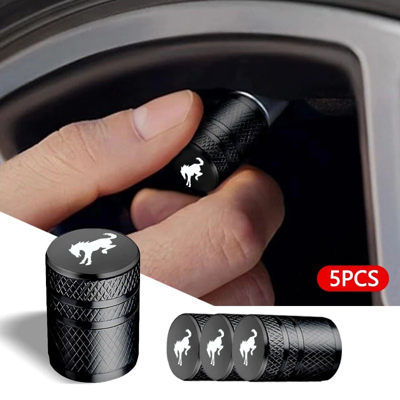 5Pcs Car Wheel Tire Valve Stem Caps For Ford Bronco Ranger S-Max Focus Mondeo Transit Tourneo Custom Ranger Styling Accessories