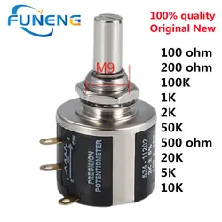 1pc 534-1-1 Spectorl Precision Coil Wire Wound Potentiometer 534 2w 100R 200R 500R 1K 2K 5K 10K 20K 50K 100k