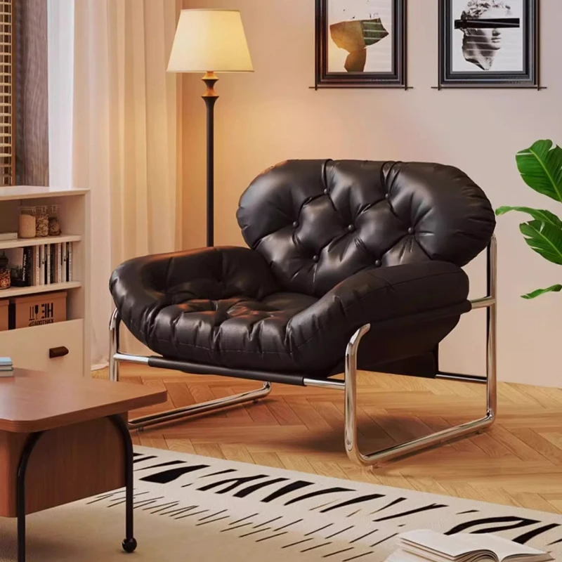 أرائك منزلية بسيطة للترفيه كسول للإقامة المنزلية أرائك فيلا مريحة أثاث من الجلد الصناعي الحديث O Sofá MHSF