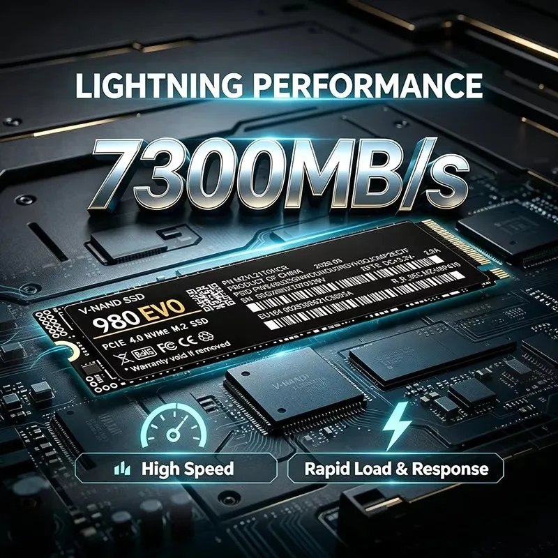 New 980 EVO M.2 NVMe SSD 7300MB/s TLC 3D NAND 2280 Internal Solid State Drive 500GB‑4TB For PS5 Gaming Desktop Laptop PC Storage