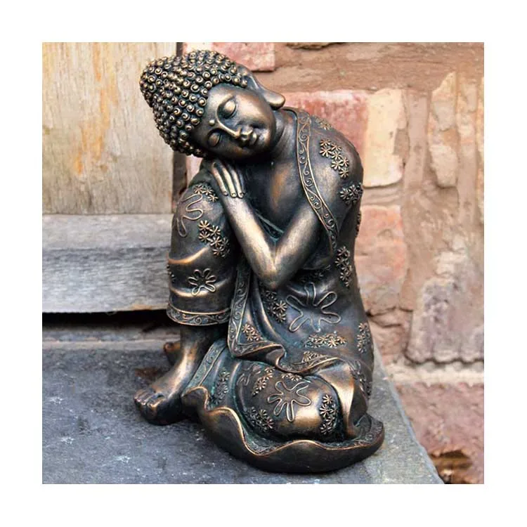 Custom Home Desktop Decor Brass Meditation Buddha Statue Small Size