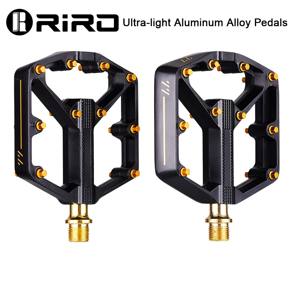 RIRO 3 Bearings MTB Ultra-light Aluminum Alloy Pedals Moutain Bike Non-slip Wide Platform Pedals Road Bicycle Racing Accessories