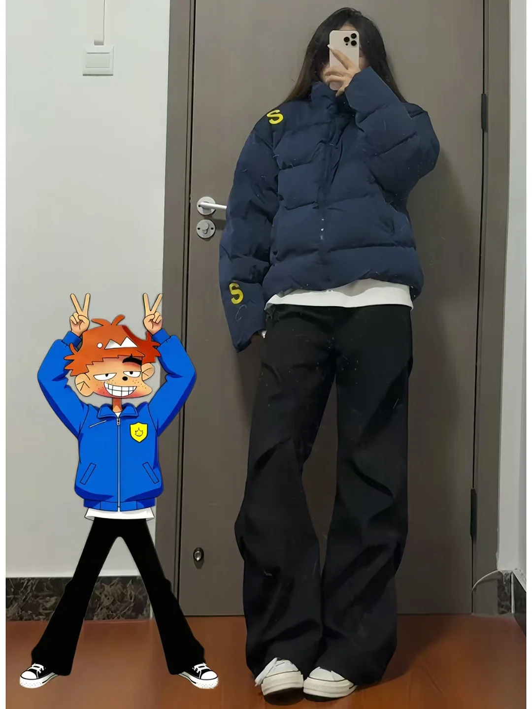 

Мужские брюки Cleanfit: черные, плиссированные, на флисовой подкладке, широкие штанины, повседневные, осенне-зимние, модные, прямого кроя, в американском стиле, с микро-флисом.