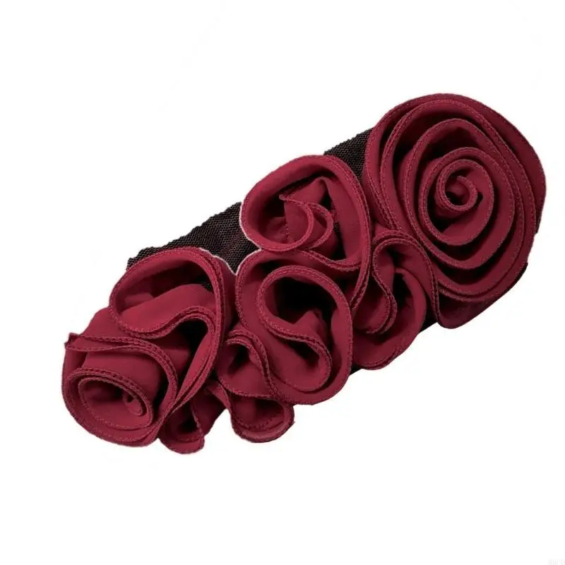 M6CD LOS ENCUESTA RUFE 3D Aplicación flores para vestidos fiesta fiesta Decoración vestuario Cosición en