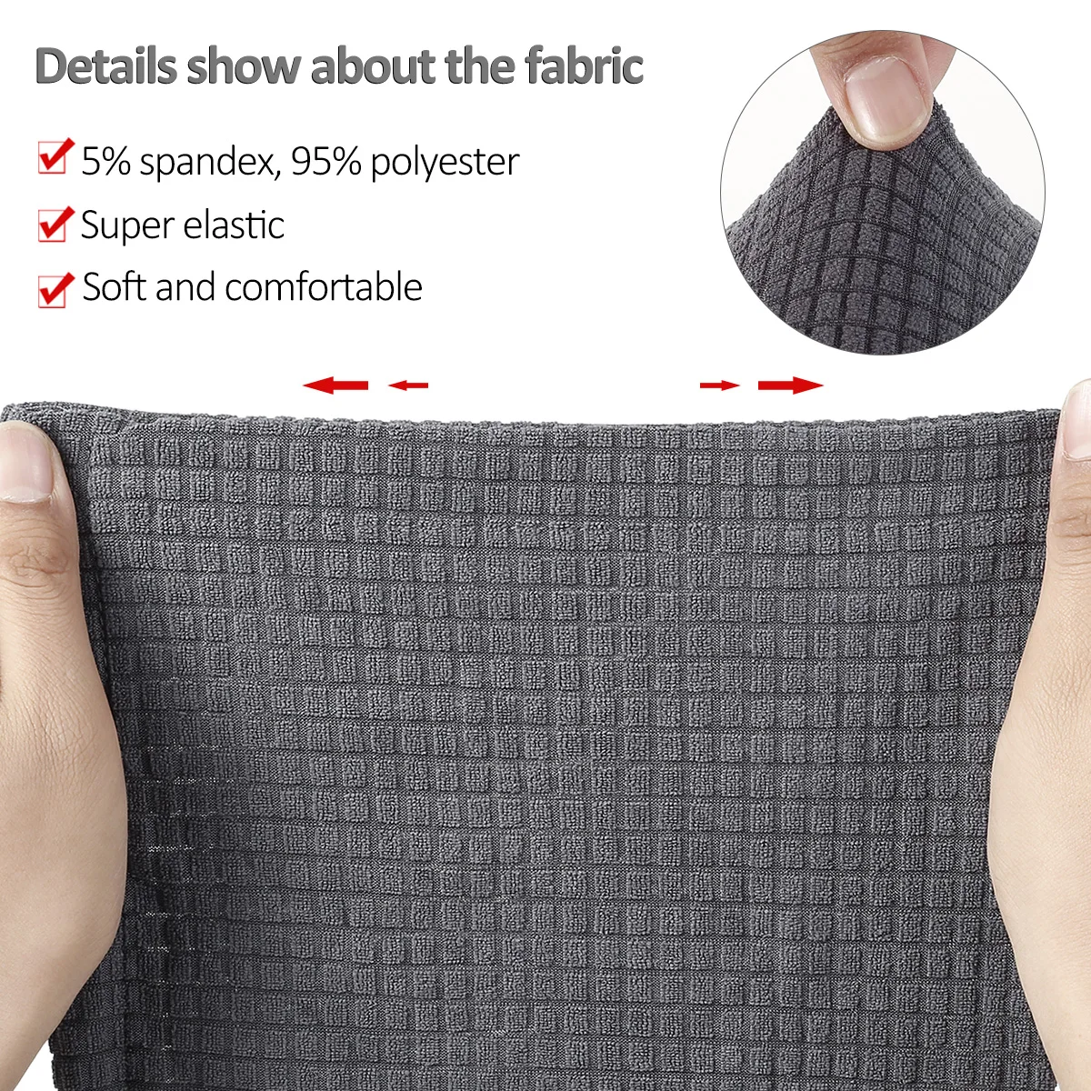 2pcs/set Sofa Armrest Covers High-Grade Spandex Stretch Arm Caps Waterproof Furniture Protector Stretch to Fit for Home