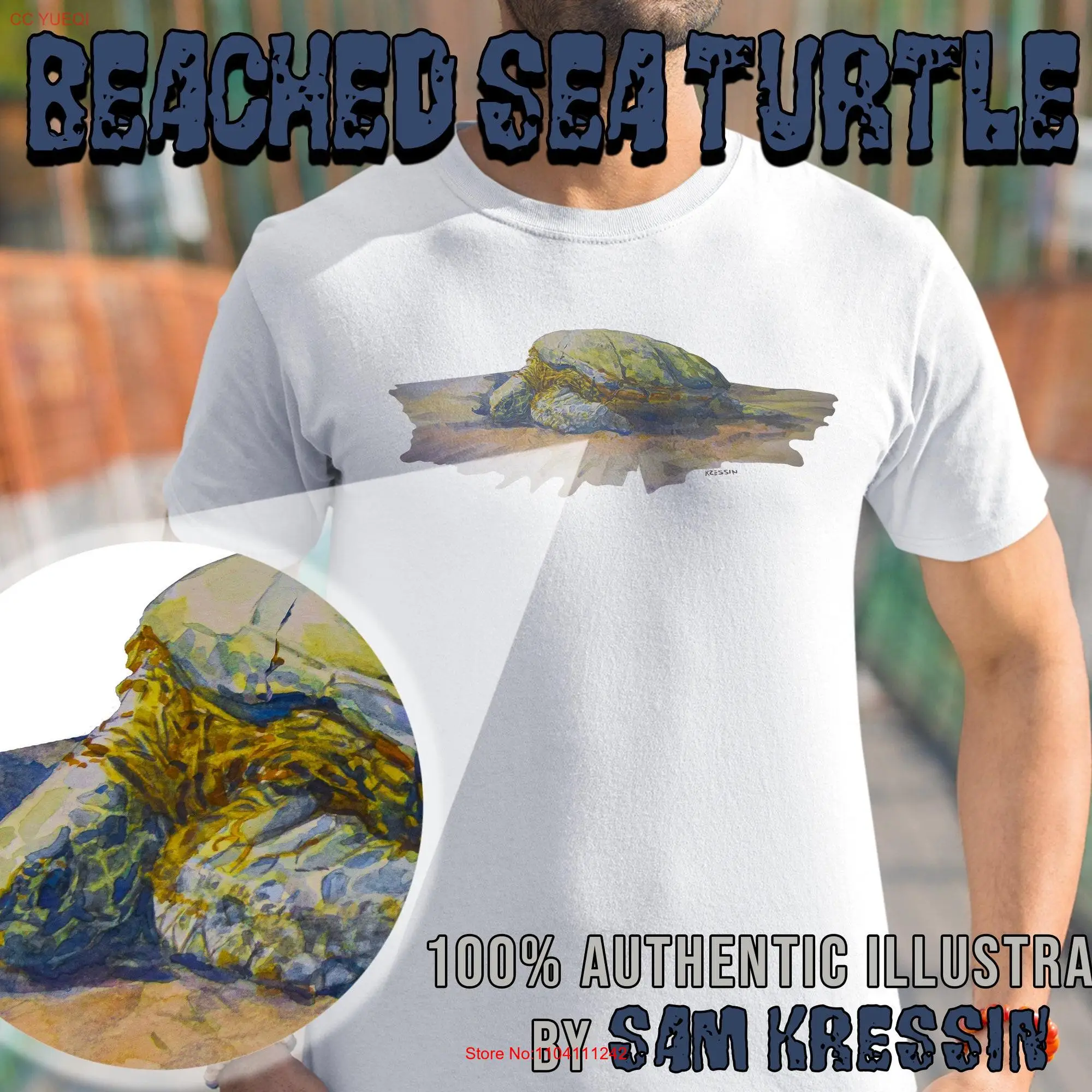 Sea Turtle Hawaiian Beach T Shirt long or short sleeves