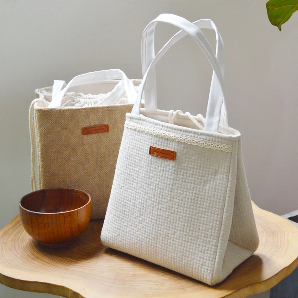 

Insulated Lunch Bag Reusable Tote Box Thermal Bags Large Capacity Foldable Easy Clean Women Girls Student Portable