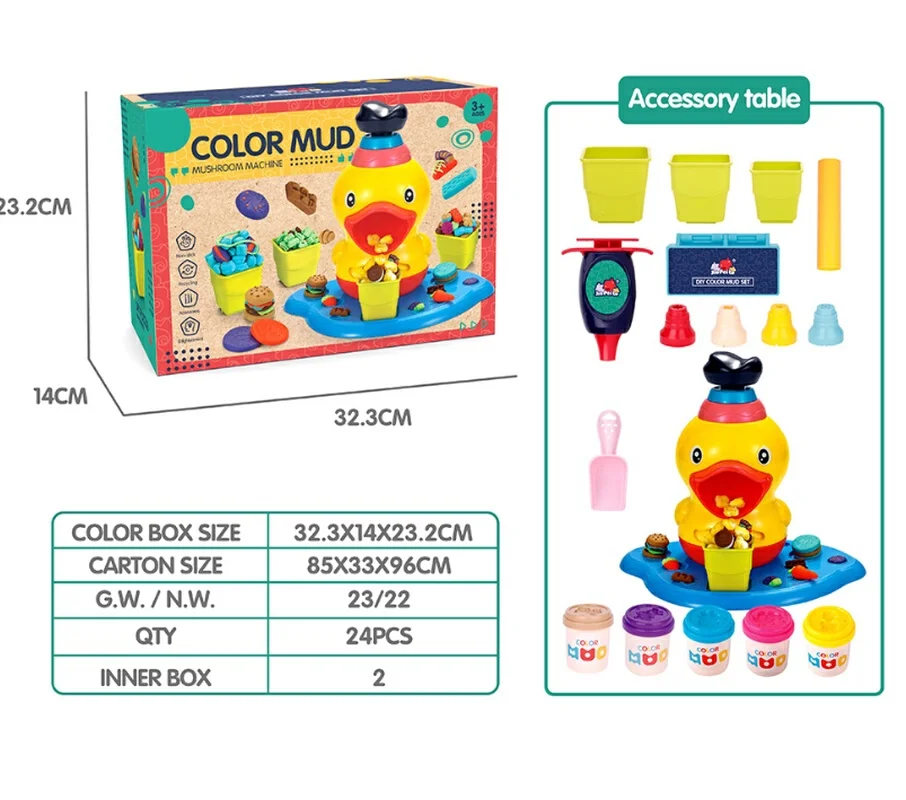 مجموعة ألعاب الطين الملونة المبتكرة الجديدة للأطفال من سلسلة التعليم المبكر بين الوالدين والطفل هدية عيد ميلاد.