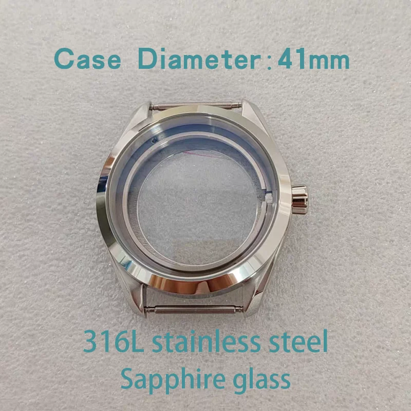 

41mm case NH35 316L stainless steel case, sapphire glass, suitable for NH35/NH36 movement watch modification accessories.