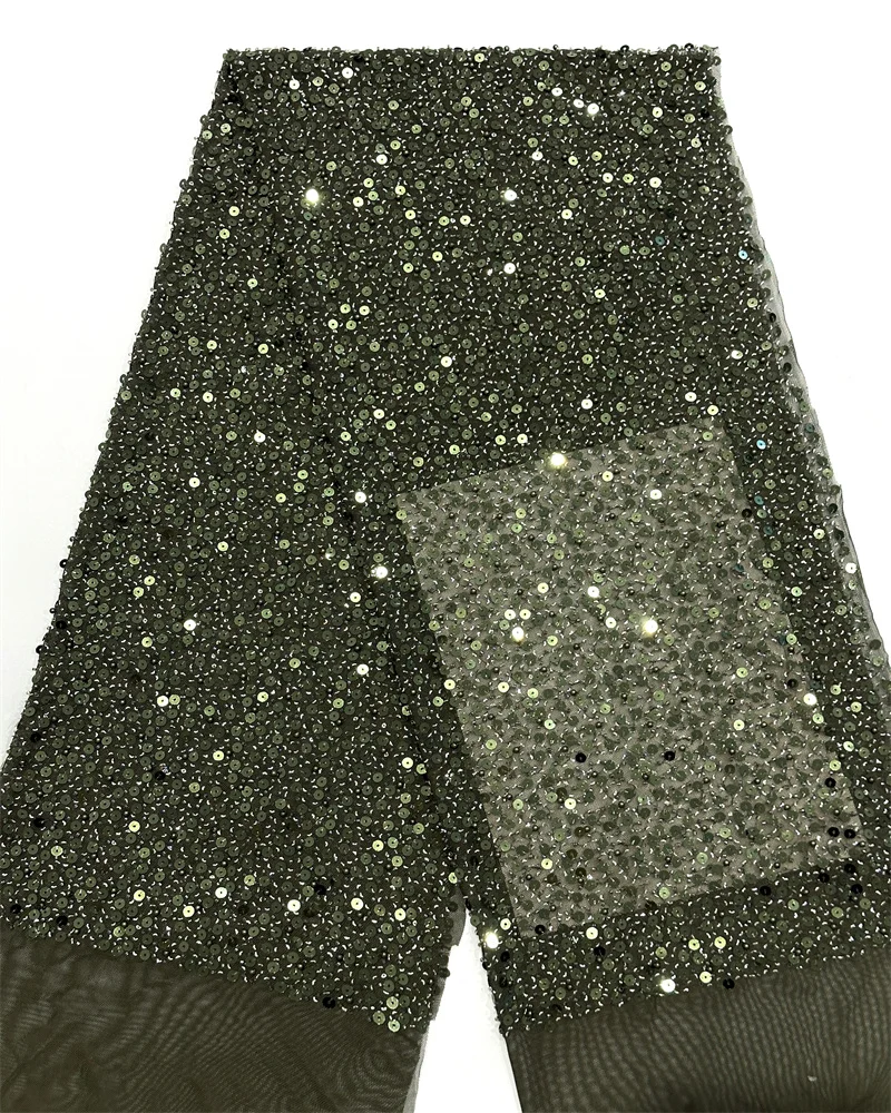 Африканское нигерийское французское сетчатое кружево с бисером и блестками, высокое качество, 2021, кружево с вышивкой и блестками, кружево для свадебных платьев для женщин