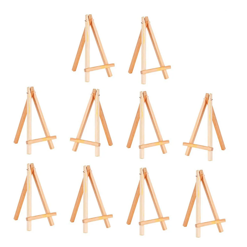 

10 Pcs Home Decor Display Shelves Wooden Mini Easel Photo Eassel Stand Child Office