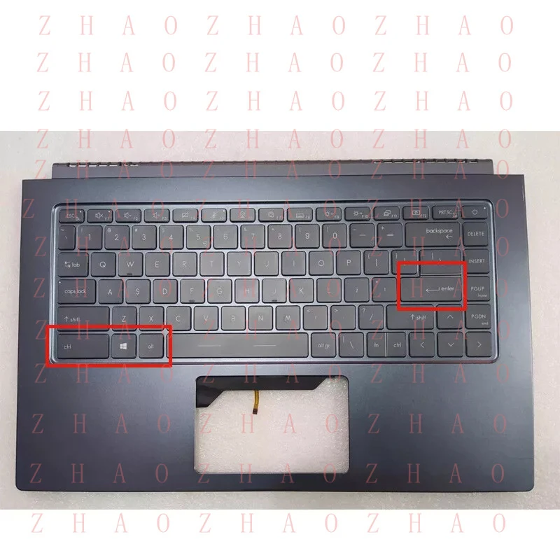 L+ New For MSI Modern 15 MS-1551 15.6in Upper Case Palmrest Cover Backlit Keyboard