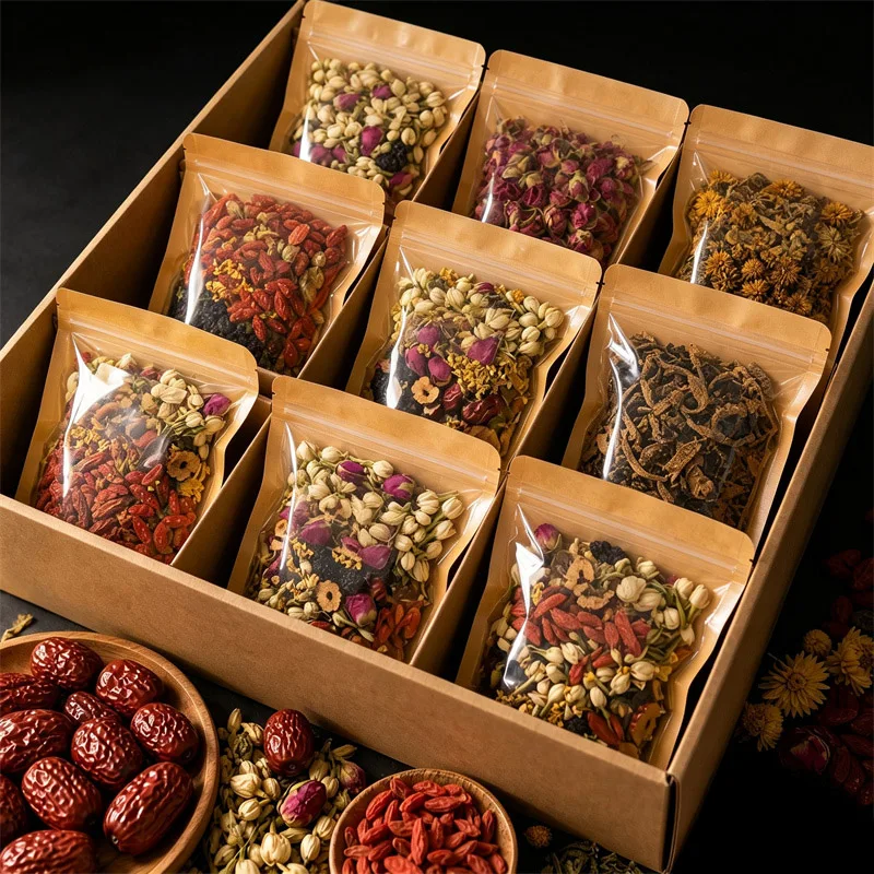 100Pcs Clear Kraft Paper Packaging Stand Up Bags Food Grade Storing Food Fruit Tea Zipper Self Sealing Bag Resealable Storage