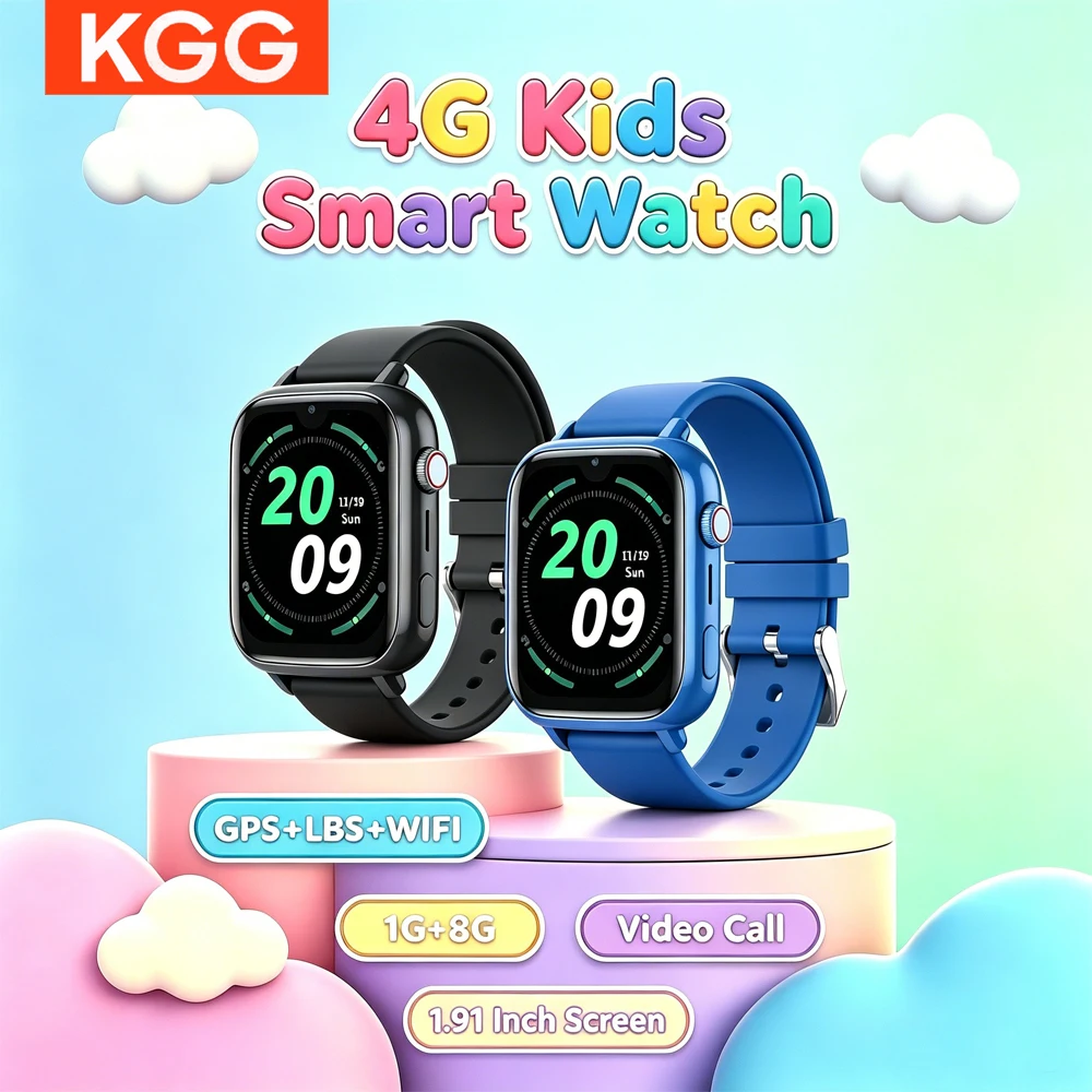 

4G LTE Kids Smartwatch 1GB+8GB Memory GPS Real-Time Location Tracker Video Chat Camera Games SOS Emergency Call Kids Smart Watch