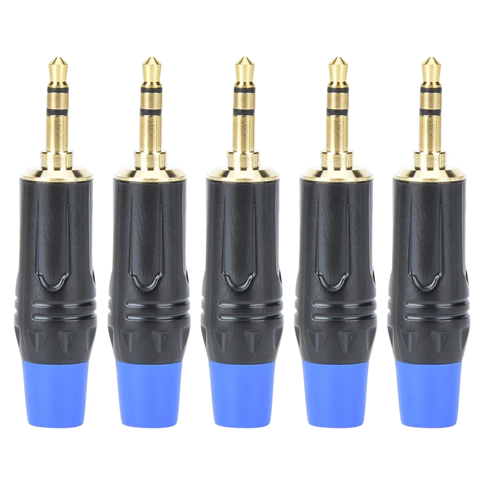 5PCS 3,5 mm jackadapter 3,5 mm jack enkele geluidsbuis mannelijke audiokabeladapter plug DIY stereoconnector audiostekker 3,5 mm plug