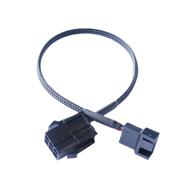 Refrigerador do computador Cooling Fan Splitter Cable, Cabo de alimentação Y para PC Case, 6 Pin PCI-E para 6x3Pin 4Pin, 3Pin para 6 Pin Masculino