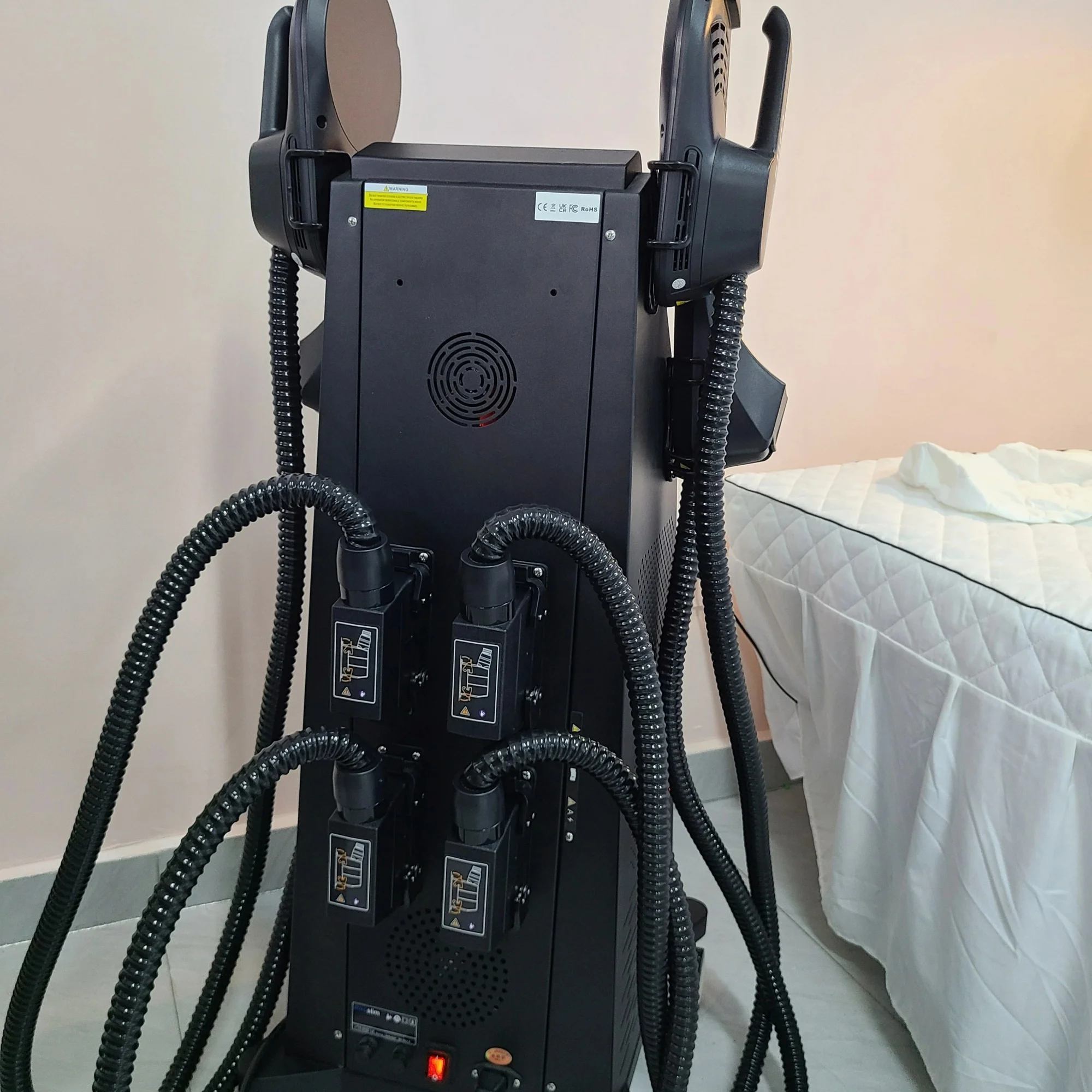 15 T 6500W EMS Hi-MT MYOslim Portable Body Sculpting Machine for Muscle Slimming & Weight Loss - Salon Grade Engraving Tech