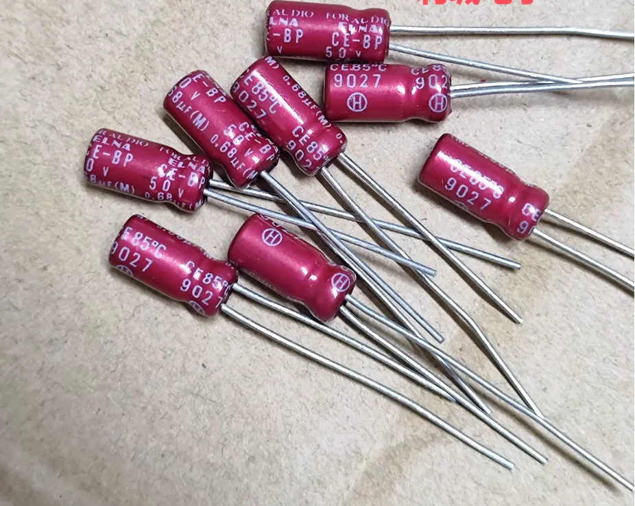 4pcs/lot original Japan ELNA FOR AUDIO 50V 0.68UF 5x11mm red Infinite Audio Fever Coupled Electrolytic Capacitor free shipping
