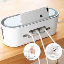 Electronics Cable Storage Box Plug Wire Organizer Storage For Charger Management Data Cable Socket Wiring Board Concentrator