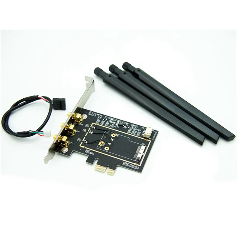 B23B 3X لـ Broadcom Bcm94360csax Bcm943602cs Bcm94331csax WLAN بطاقة سطح المكتب PCI-E محول محول + هوائي
