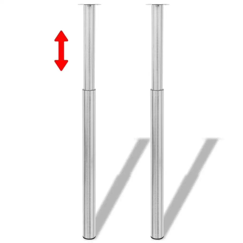 

Set of 2 Sturdy Brushed Nickel Iron Table Legs