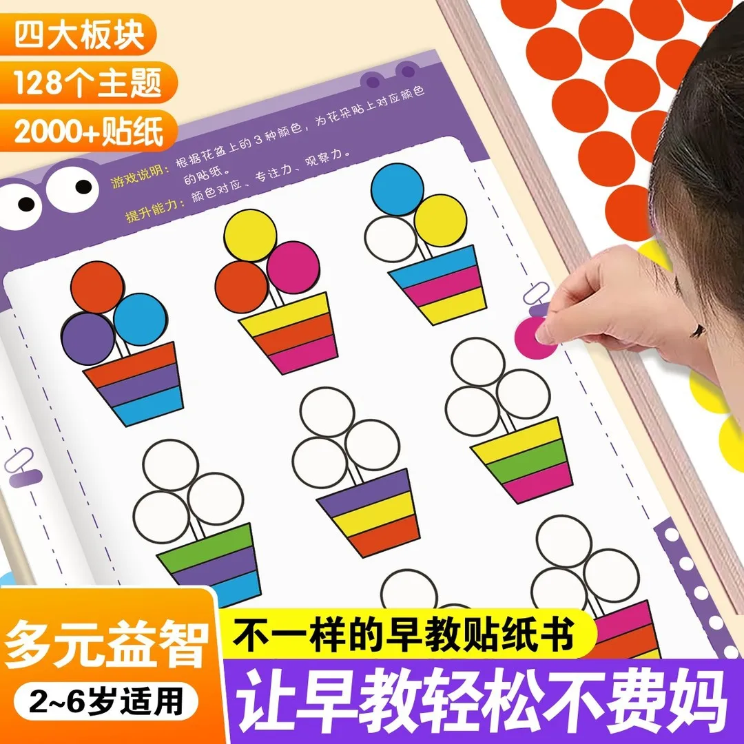 Unique Dot Sticker Book for Early Education | Focus Training, Number Sense & Logic Thinking | Cognitive Development Workbook