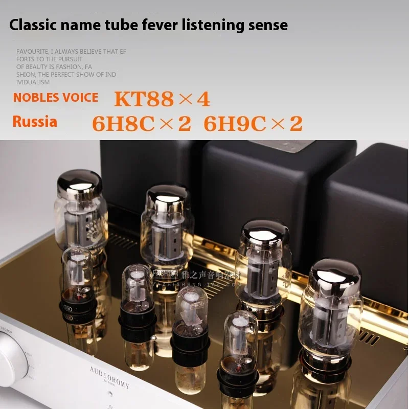 

AMXEKR KT88 Vacuum Tube Amplifier Pure Handmade Welding Electronic Tube Amp 45W 2.0 HIFI Amplifier Audio