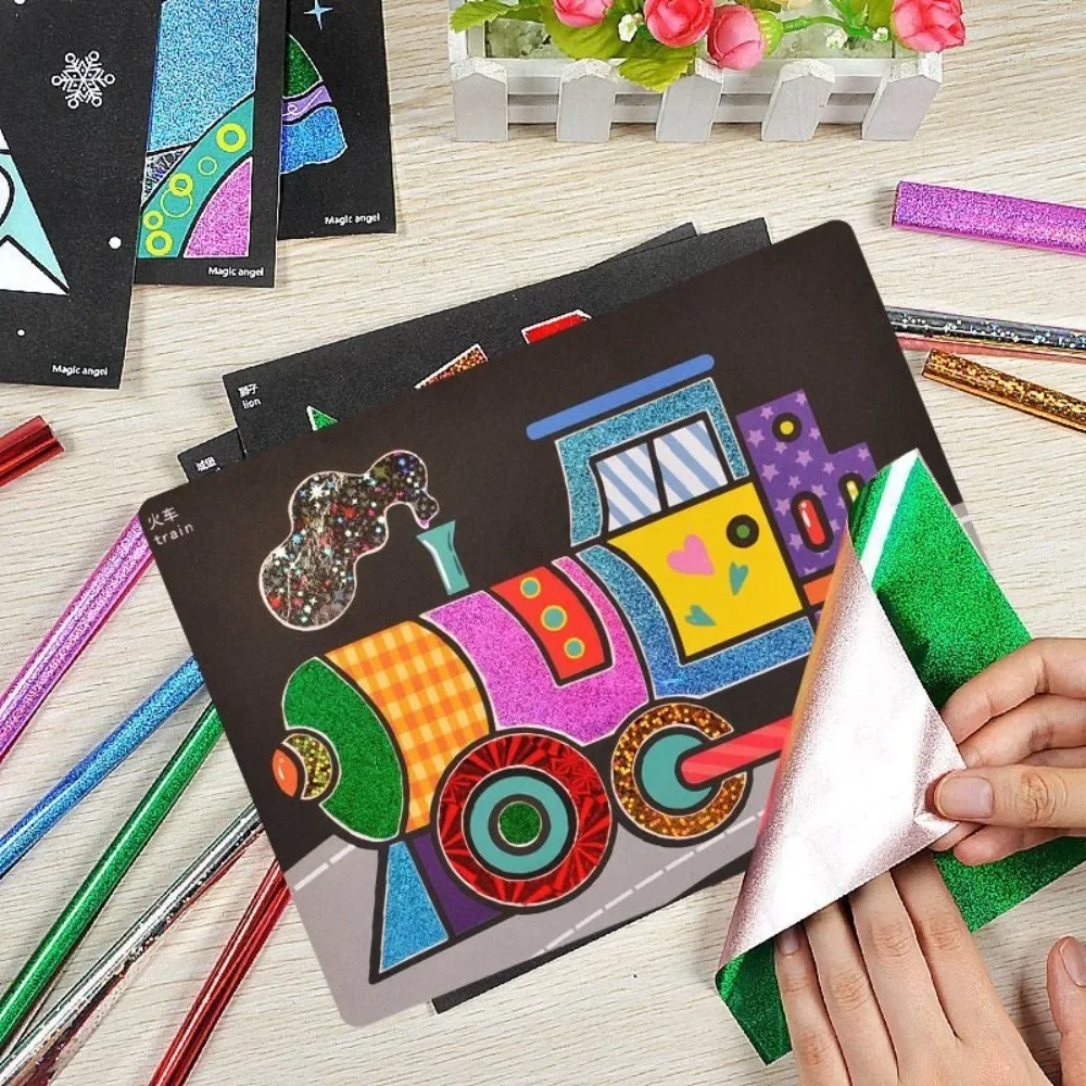 DIY dibujos animados pintura de transferencia mágica manualidades para niños arte y manualidades juguetes niños creativo educativo aprendizaje dibujo juguete