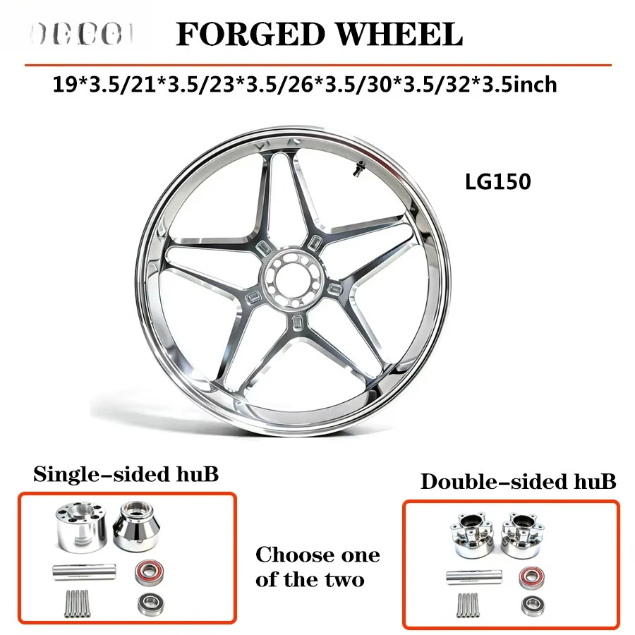 New Gloss Chrome 5 Spoke Aluminum 6061 T6 Motorcycle Wheel for Davidson 2008 Street Glide