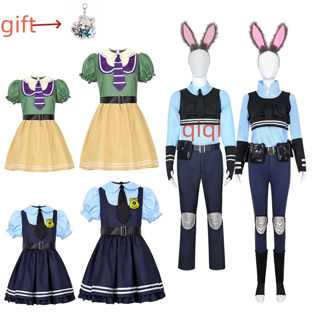 

Zootopia Judy Rabbit Cosplay Costume Anime Figure Nick Fox Woody Cartoon Cosplay Rabbit Judy Police Officer Halloween Clothes