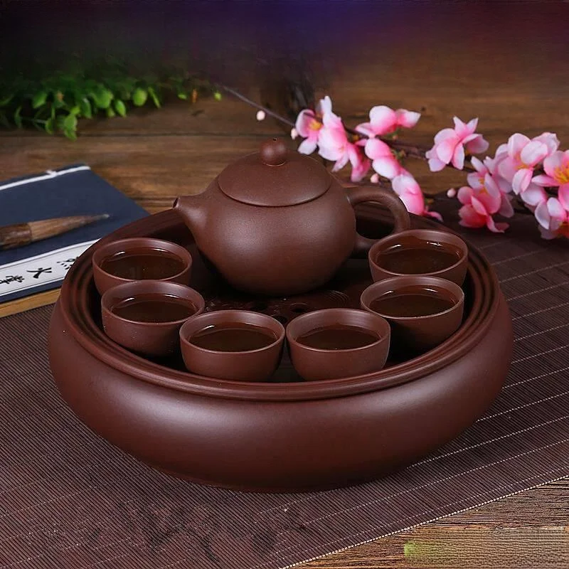 set-da-te-in-ceramica-semplice-e-rotondo-per-uso-domestico-vassoio-da-te-in-argilla-viola-gongfu-tazze-da-te-chaoshan-non-fatte-a-mano-1400-°-c-alta-temperatura