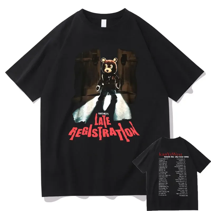 Rapper Kanye West Late Registration Tour 2005 Tshirt Men Women Hip