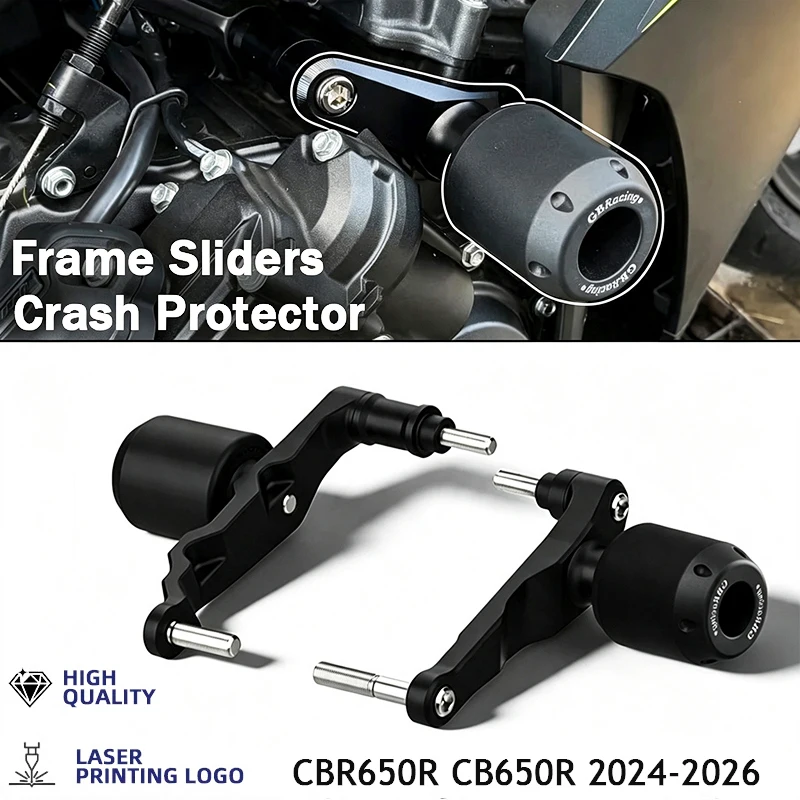 CBR650R Frame Sliders For HONDA CB650R CBR650R E-Clutch Motocross Frame Sliders Crash Protector Crash Mushrooms 2024 2025 2026