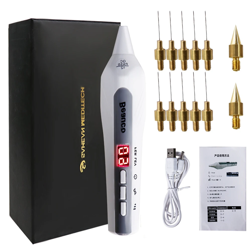 Professionelles 9-Stufen-LCD-Display Fibroblast-Plasma-Pen Augenlidstraffung Hautflecken-Entferner Muttermale Warzenentferner Schönheitsgerät für Zuhause – Detail 4