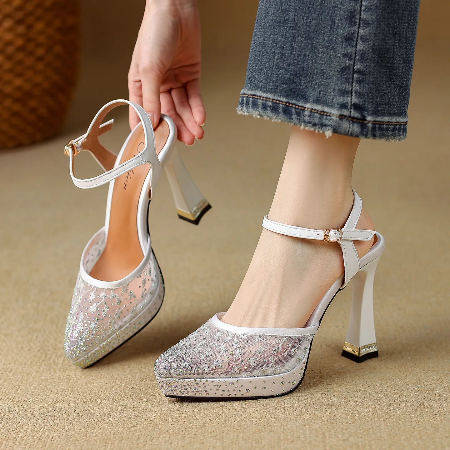 Summer new pointed mesh rhines - Women Shoes Waterproof recension och pris