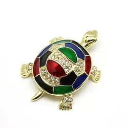 SHINNYGIFTS Crystal Studded Turtle Shape Jewelry Box, Handmade Miniatures, Sea Turtles, Feng Shui Craft