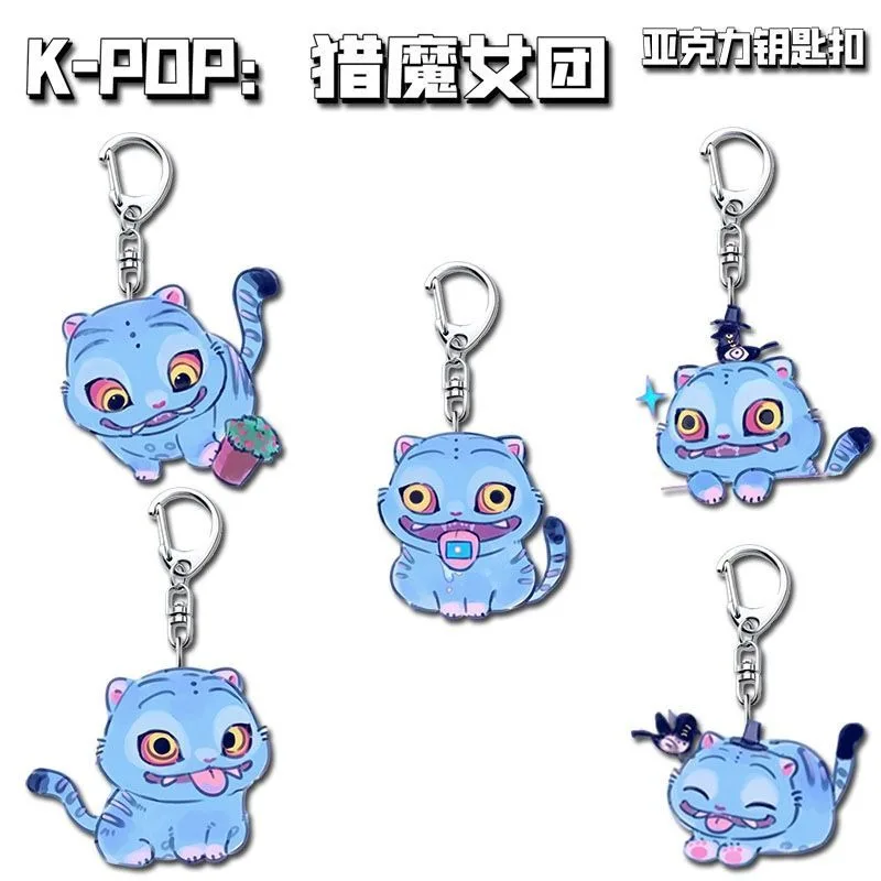 

Kpop Anime Demon Hunters Tiger Cute Keychains Saja Women Costume Bag Charm Decor Cosplay Accessories Boys Girls Birthday Gifts
