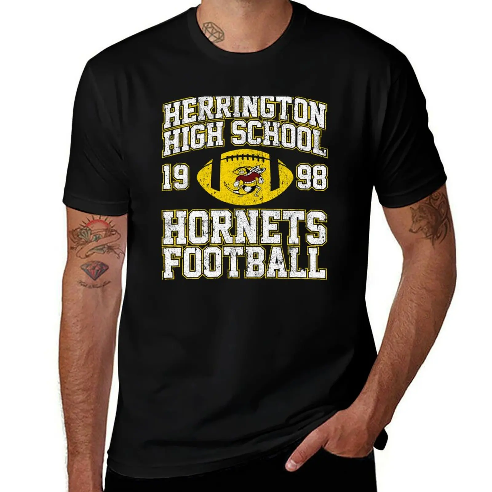 Herrington Hornets Football - The Faculty T-Shirt anime clothes tops plain Short sleeve tee men