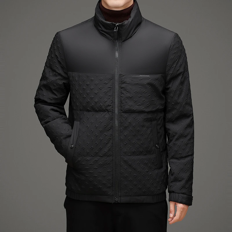 Casual Men's Short Duck Down Jackets Autumn Winter Streetwear Slim Fit Warm Puffer Coats Outdoor Windproof Padded Tops Clothing