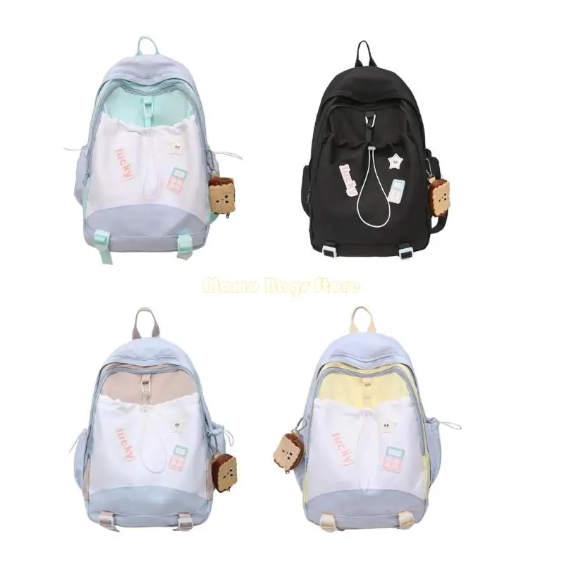 X90D Korean Styles Rucksack Casual Daypacks School Bag Contrast Color Rucksack Travel -Rucksack für Teenager