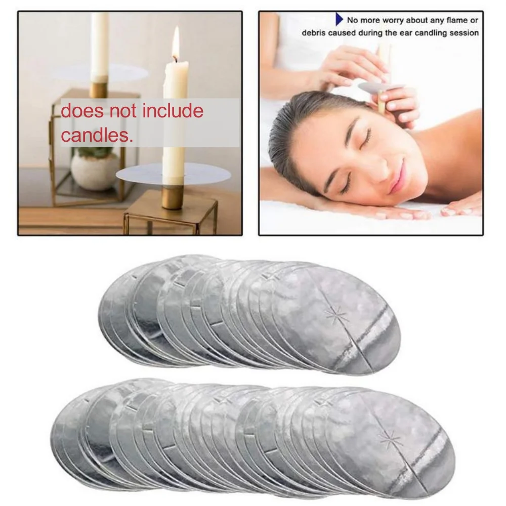 10/20/50/100pcs Beeswax Candle Protectors Pad Paper Card Personal Ear Care Protective Disk Earwax Remover Septum Ash Plate