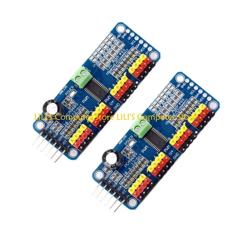 

A52B 2PCS PCA9685 16 Канал PWM-сервопривод модуль 12-битный модуль для RPI