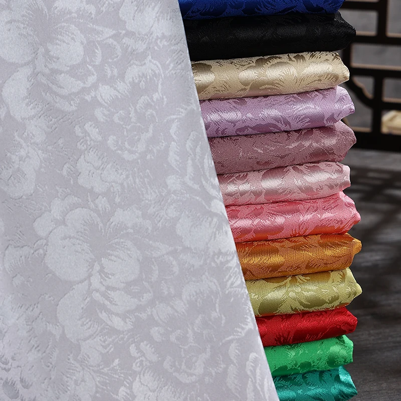

Dudan Pattern Jacquard Satin Soft Fabric Sewing Hanfu Ma Mian Skirt Qipao Ma Armor Weaving Brocade fabrics for sewing