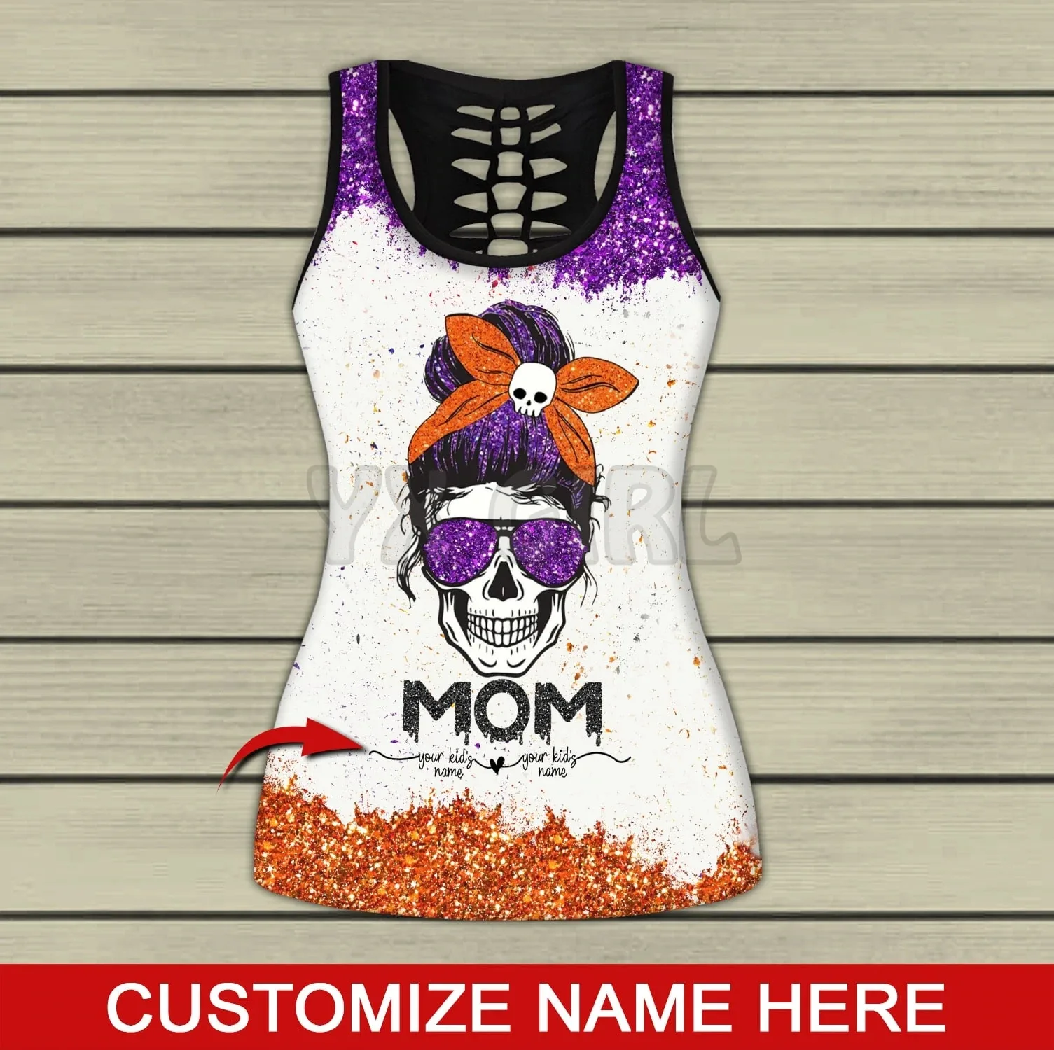 Be A Mom Custom You Name  3D Printed Tank Top+Legging Combo Outfit Yoga Fitness Legging Women