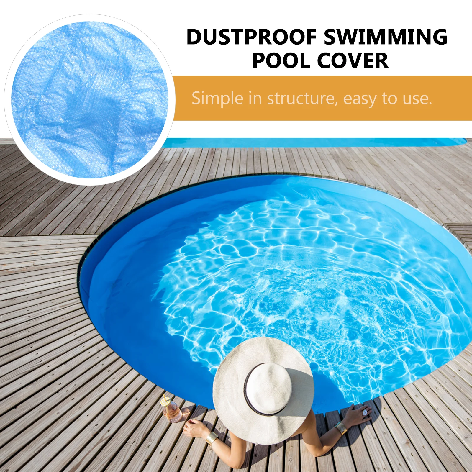 

1pc Insulation Durable PE Film Heat Preserving Waterproof Dustproof Outdoor Foldable Easy Install for Spa Pool Heat Insulation