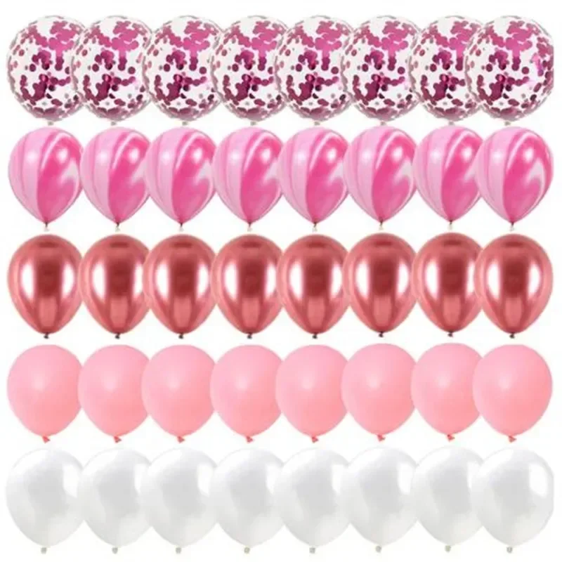 

43Pcs Blue Balloons Set Agate Marble Metallic Balloon for Birthday Baby Shower Wedding Balloons Party Decorations