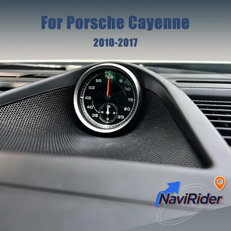 Car Dashboard Stopwatch Timer Clock For Porsche Cayenne 2010-2017 Electronic LCD Digital Chrono Compass Center Interior Meter