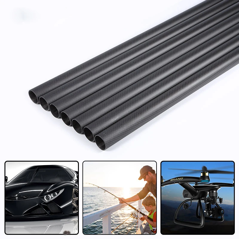 1 PCS 3K Carbon Fiber Tube Length 1000mm Diameter 24mm 25mm 26mm 27mm 28mm 29mm for RC Model Drone Tailpipe Matte Finish