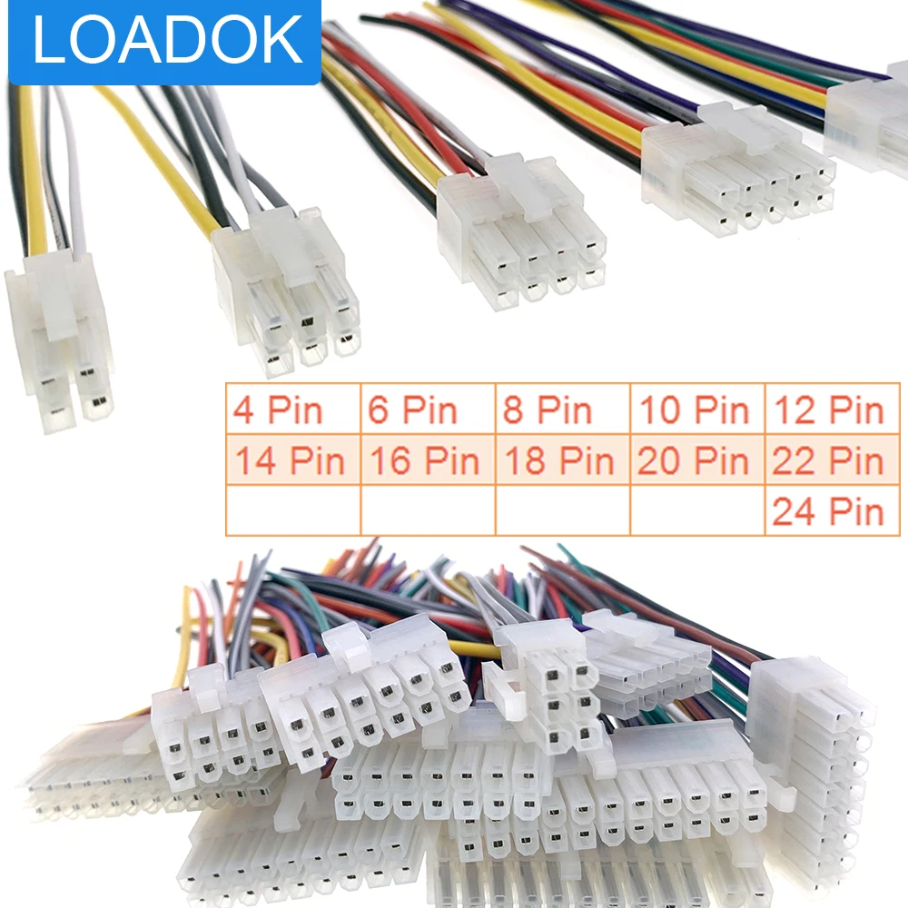 Uniwersalny ogólnego zasilania samochodowy panel główny głośnik wejście zasilania wiązki przewodów 4 6 8 10 12 14 16 18 20 22 24 Pin męski Adapter kabel